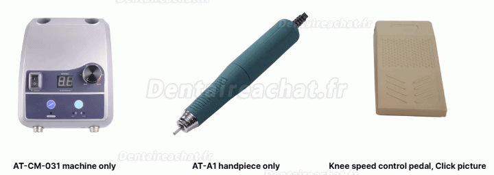 Micromoteur de laboratoire dentaire AI-TE® AT-CM-031 avec pièce à main sans balais AT-A1 50K tr/min